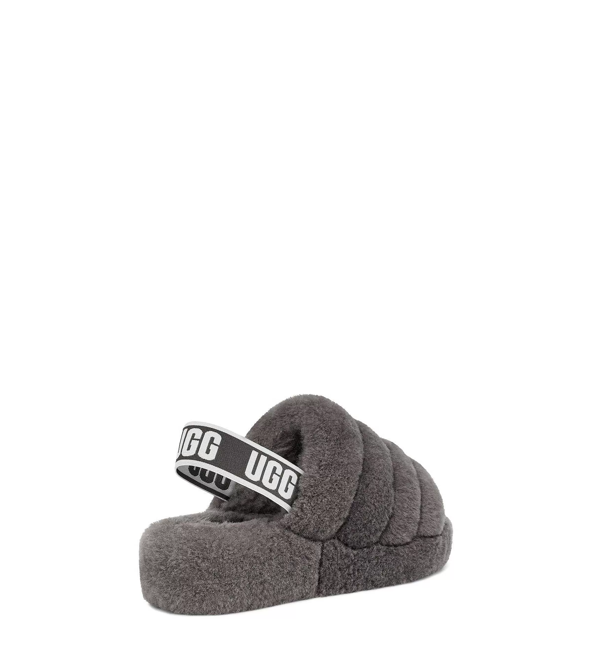 Kapcie | Kobieta UGG Fluff Tak, slajd, Węgiel drzewny