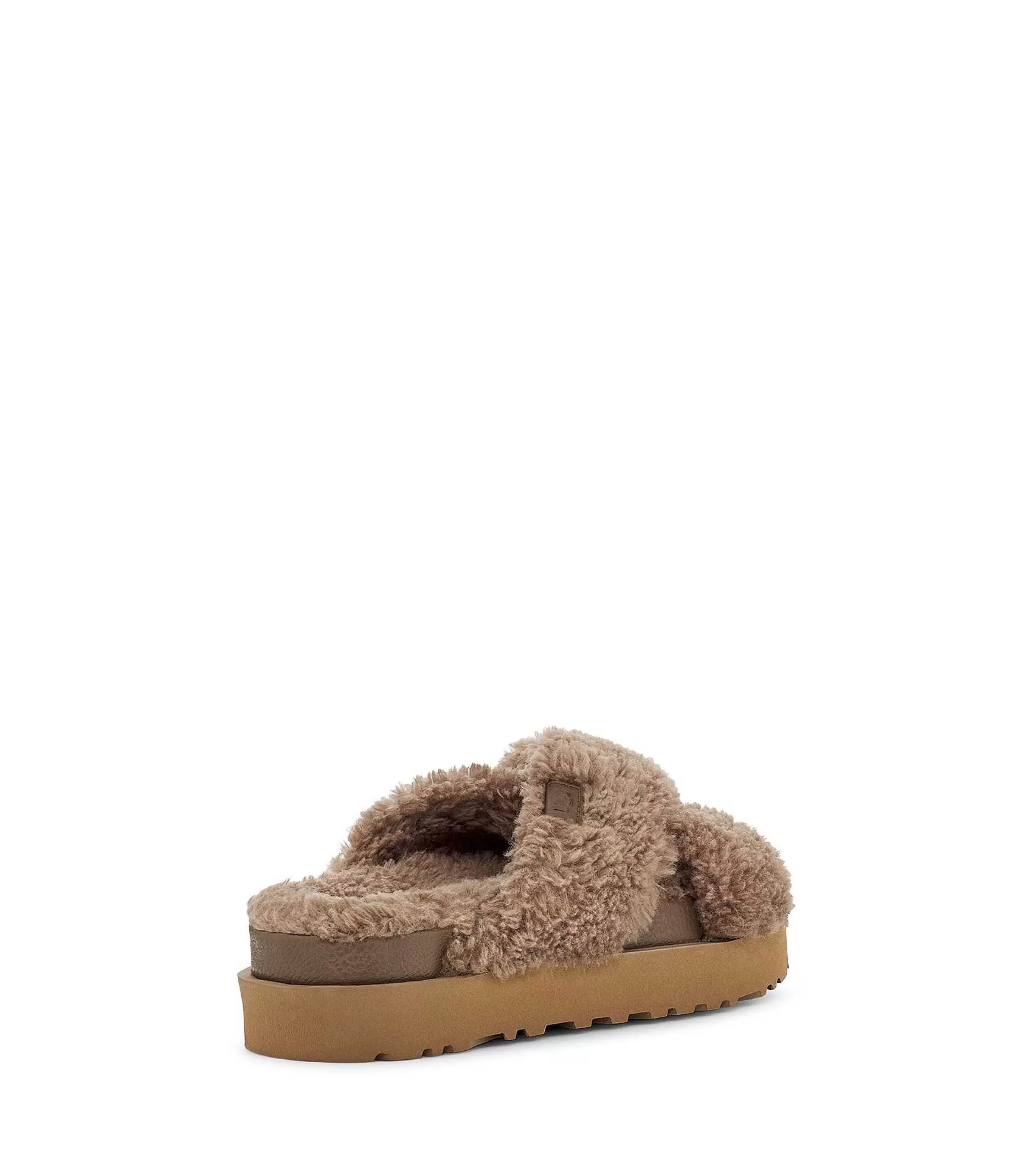 Kapcie | Kobieta UGG Fuzz Sugar Cross Slide, Amerykański orzech biały